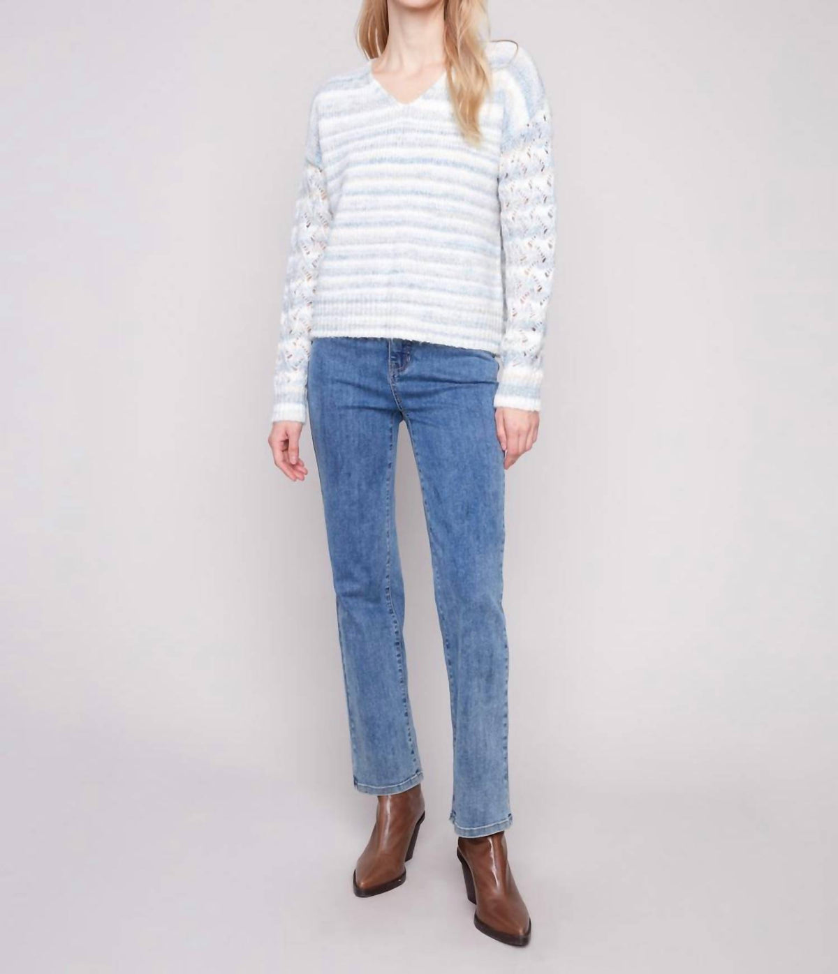 Charlie B - Space Dye V-neck Sweater