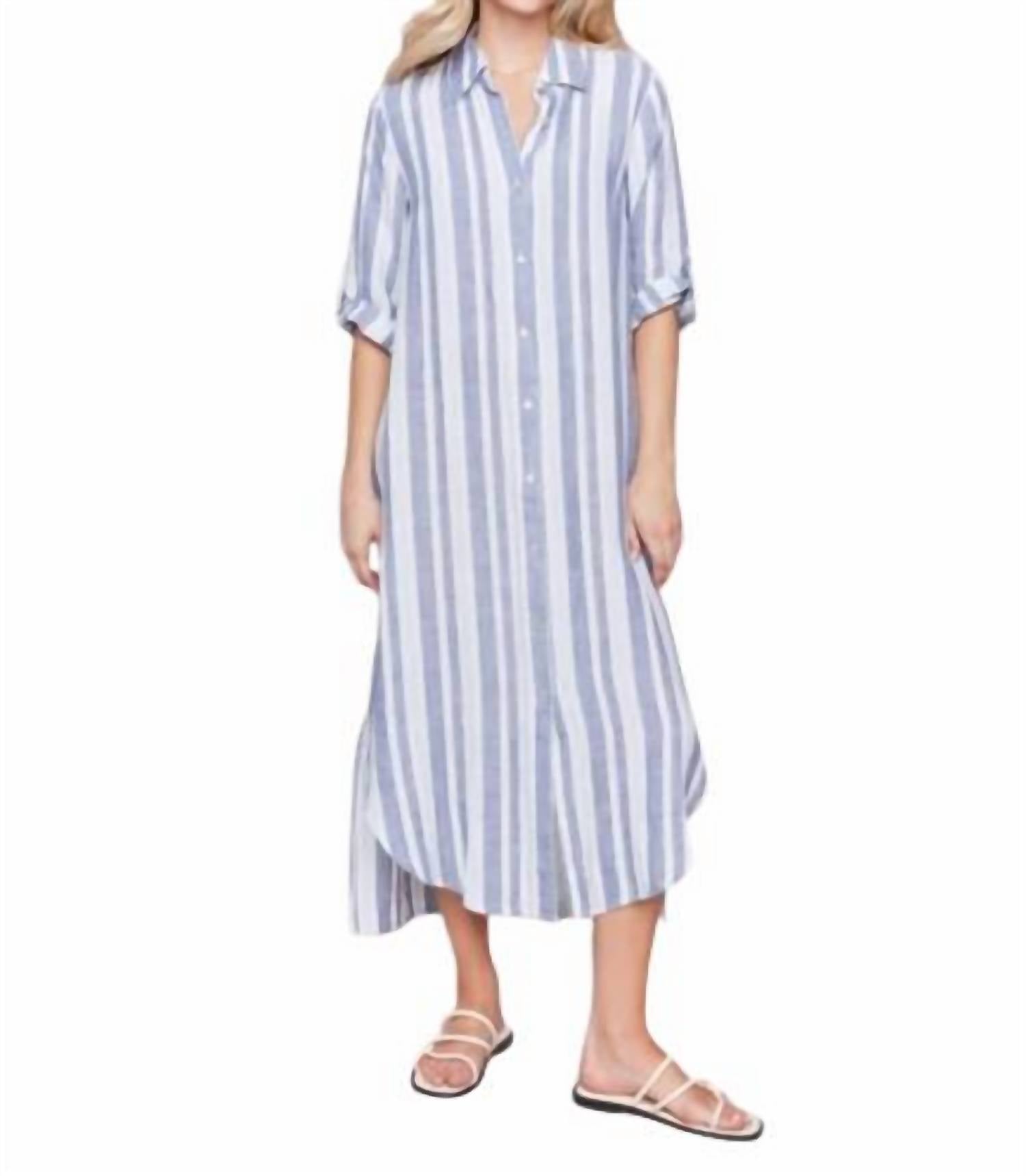 Charlie B - Striped Linen Maxi Dress - clothing - dresses - linen