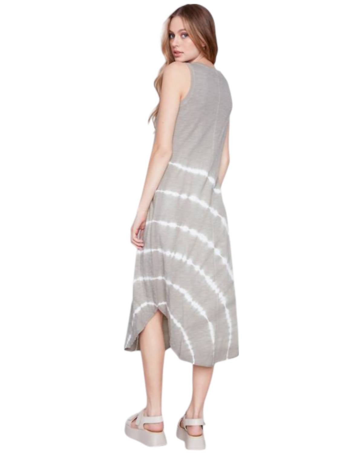 Charlie B - Tie Dye Sleeveless V - Neck Dress - clothing - cotton - dresses