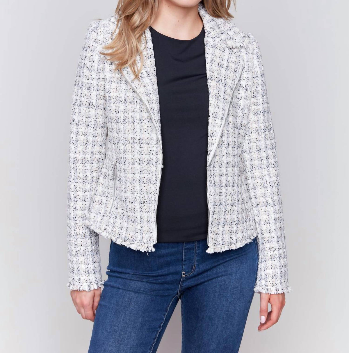 Charlie B - Tweed Moto Jacket