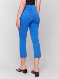Charlie B - Twill Capri Pants - ankle - blue - clothing