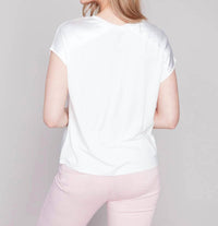 Charlie B - V Neck Short Sleeve Top