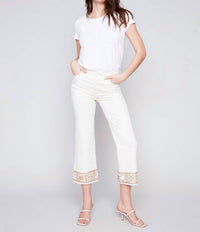 Charlie B - Women's Cuffed Ankle Jeans - clothing - flare - jeans