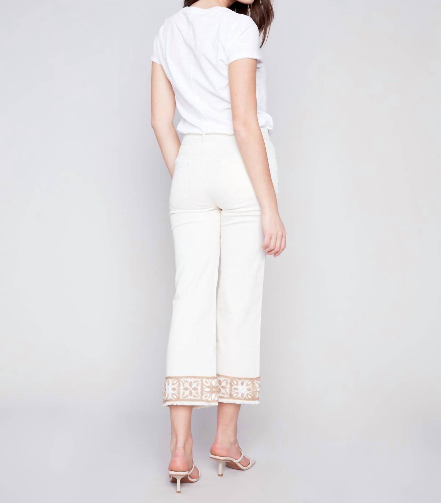 Charlie B - Women's Cuffed Ankle Jeans - clothing - flare - jeans