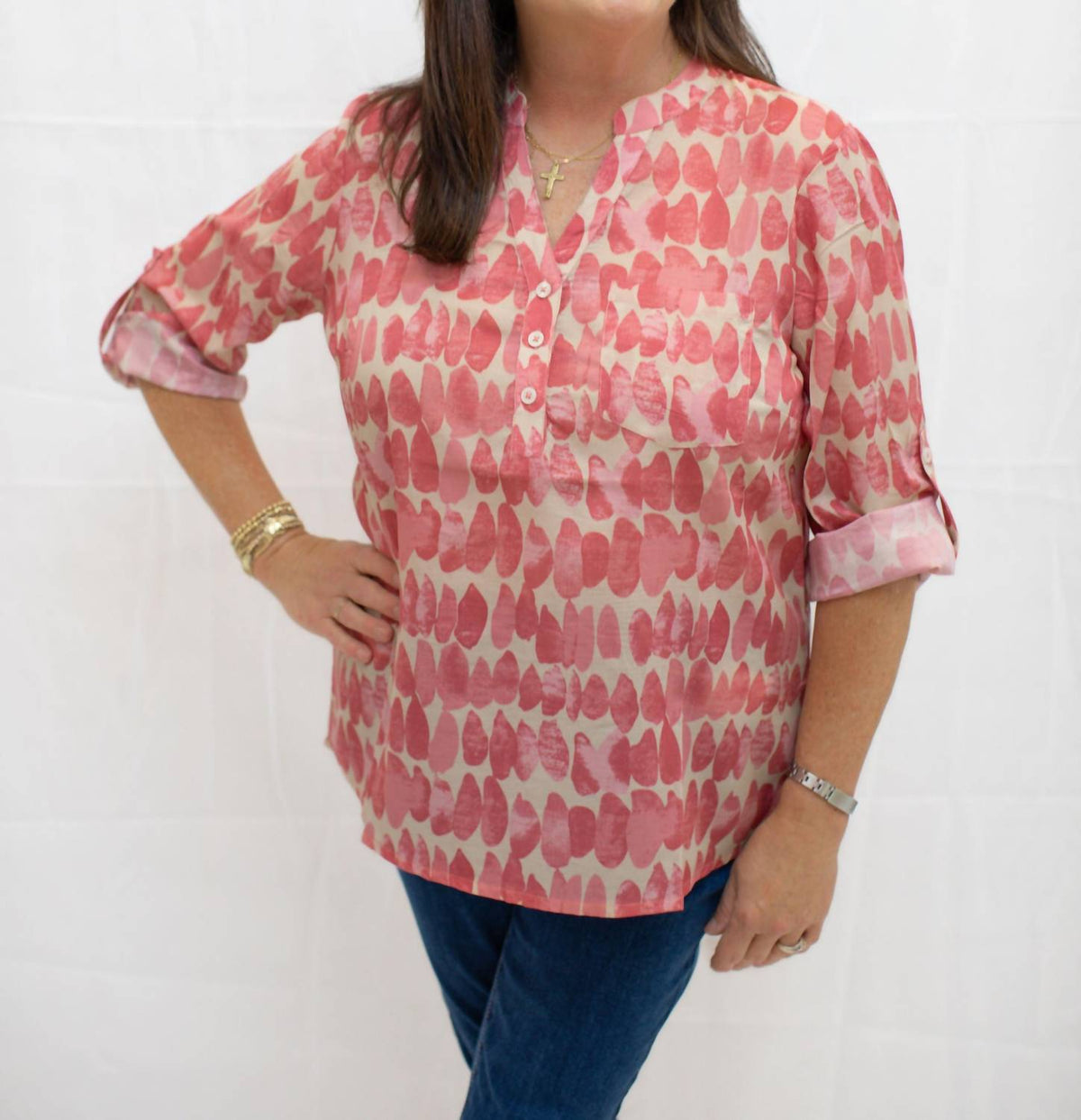 Charlie B - Women's Drops Printed Top