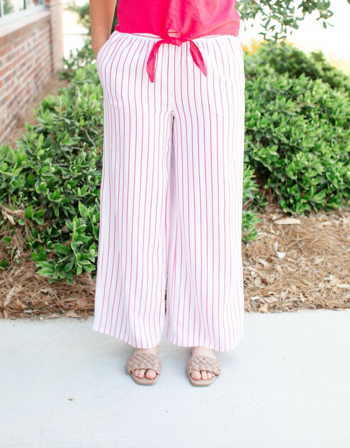 Charlie B - Women's Striped Pull On Pants