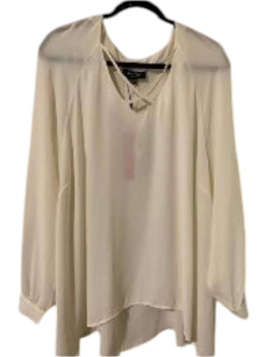 Charlie Paige - Women's Criss Cross Neck Blouse - Plus - clothing - shirts - solid