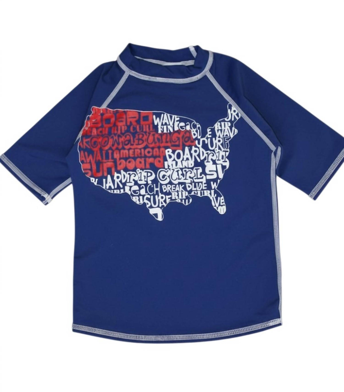 Charlie Rocket - Kids Usa Map Rash Guard