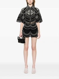 Charo Ruiz - Drea Embroidered Cotton Linen Short