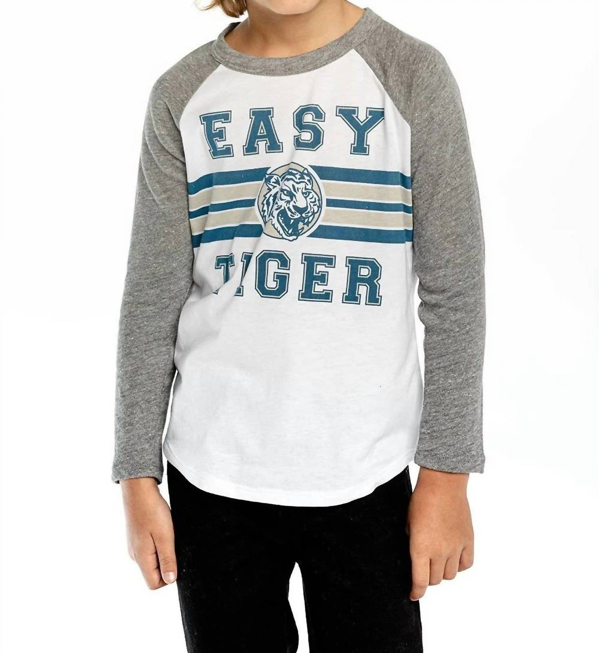 Chaser - Boy's Easy Tiger Long Sleeve Raglan Tee