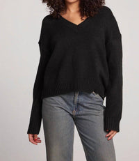 Chaser - Ginger Licorice V-neck Sweater