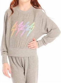 Chaser - Girl's Rainbow Bolts Pullover Top