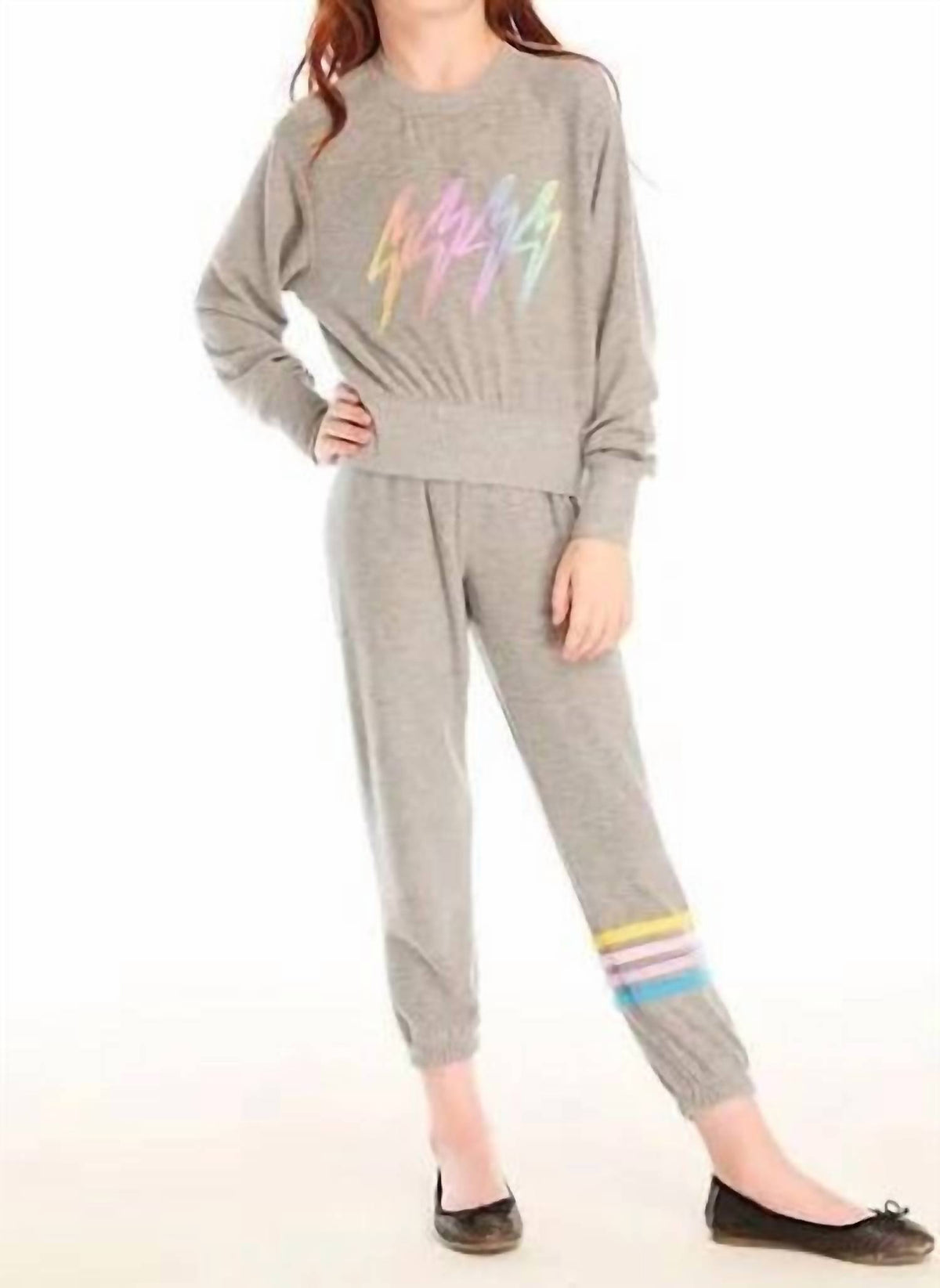 Chaser - Girl's Rainbow Bolts Pullover Top