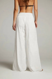 Chaser - Linen Ruched Top Flared Pant