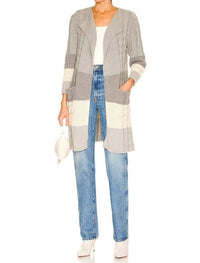 Chaser - Open Front Duster Sweater With Pockets