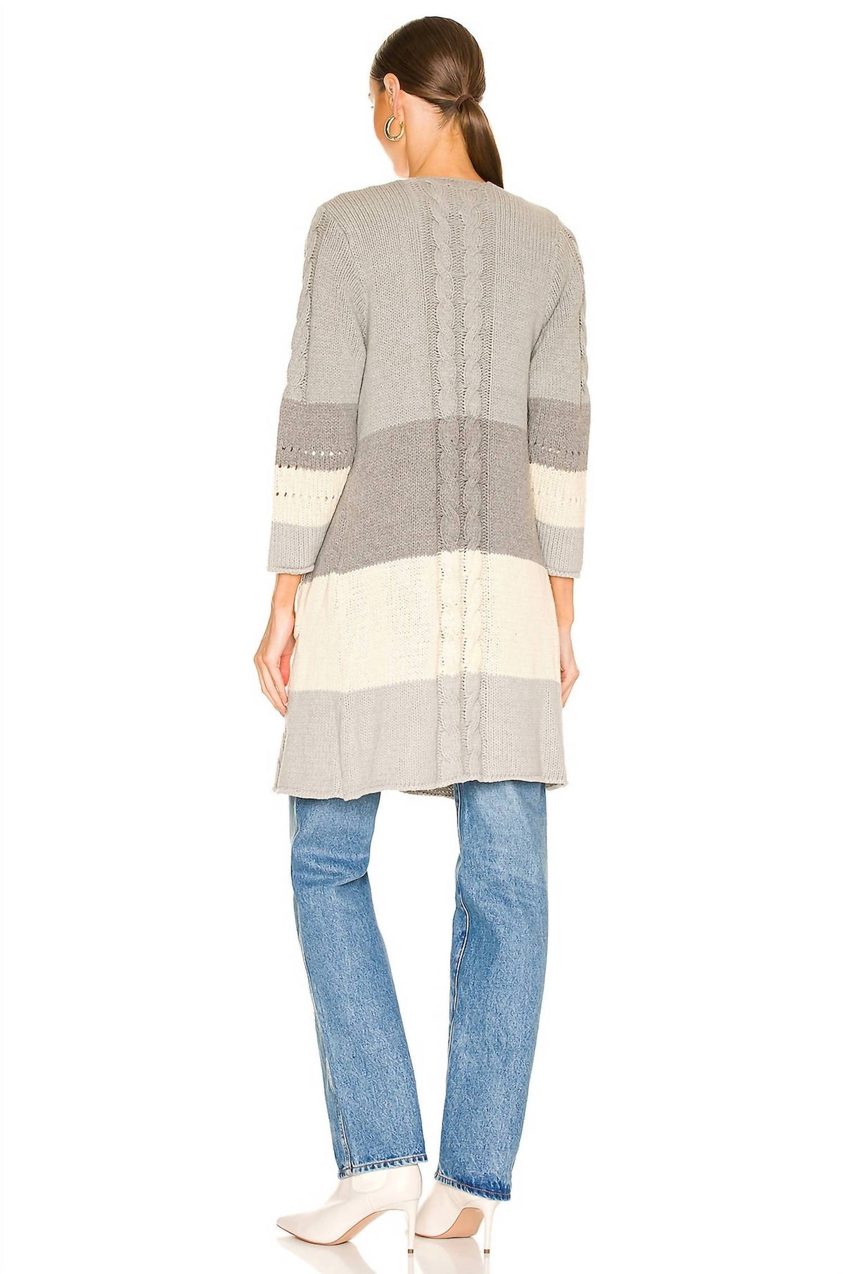 Chaser - Open Front Duster Sweater With Pockets