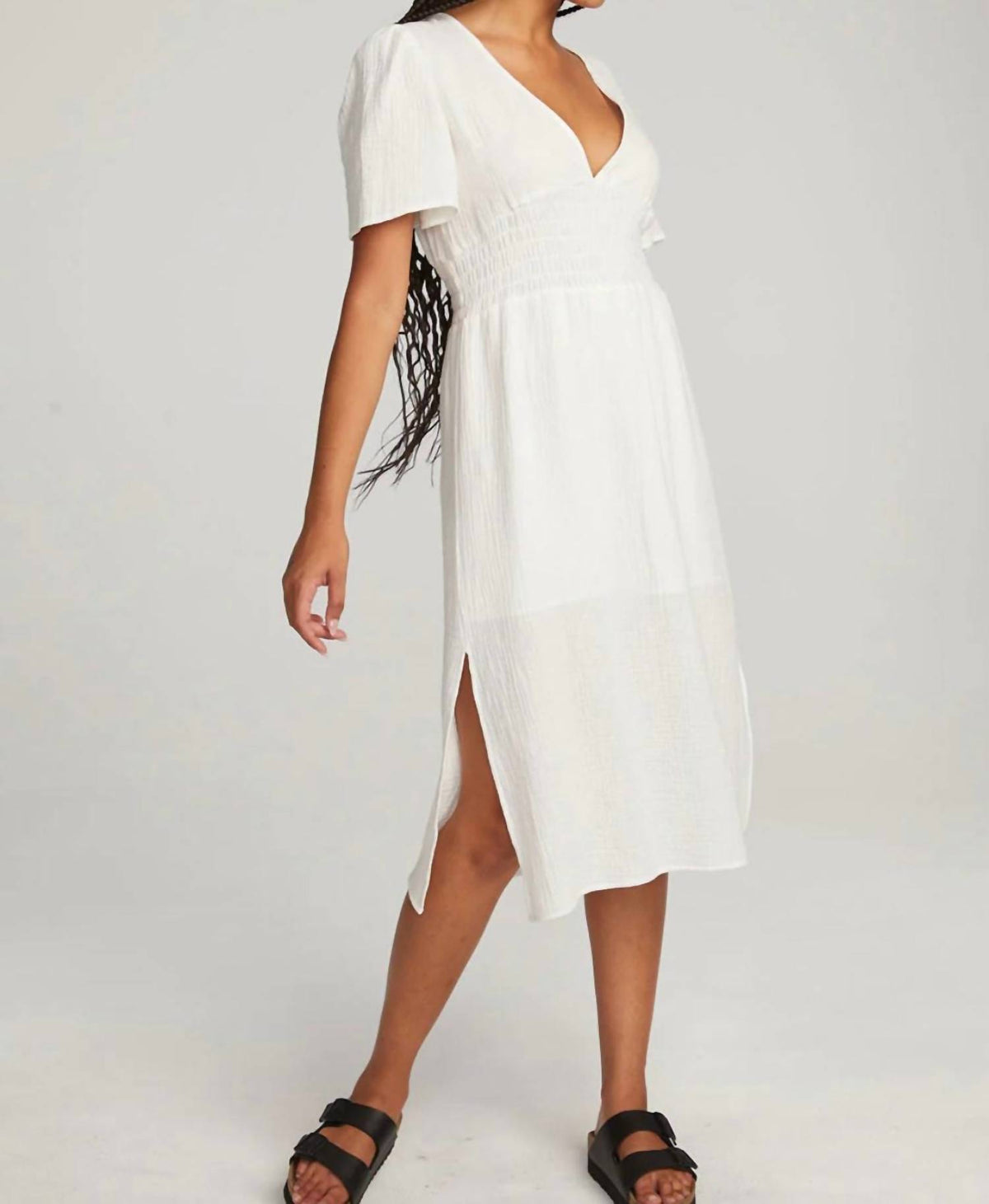 Chaser - Palmer White Midi Dress