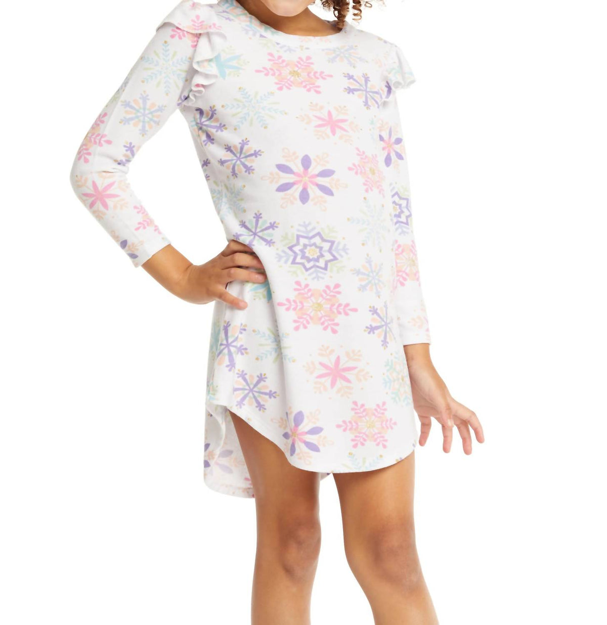 Chaser - Snowflake Long Sleeve Dress