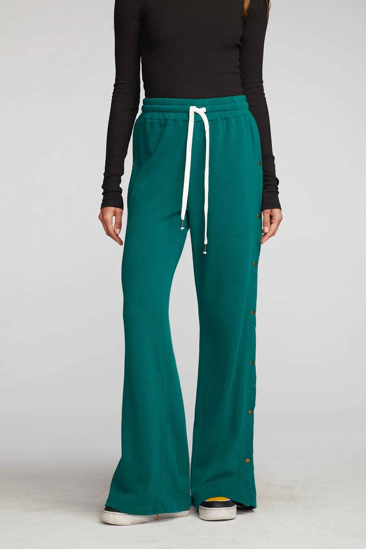 Chaser - Wide Leg Button Sweat Pant