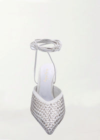 Che By Chelsey - Women's Axelle Studded Wrap Up Heel Sandal