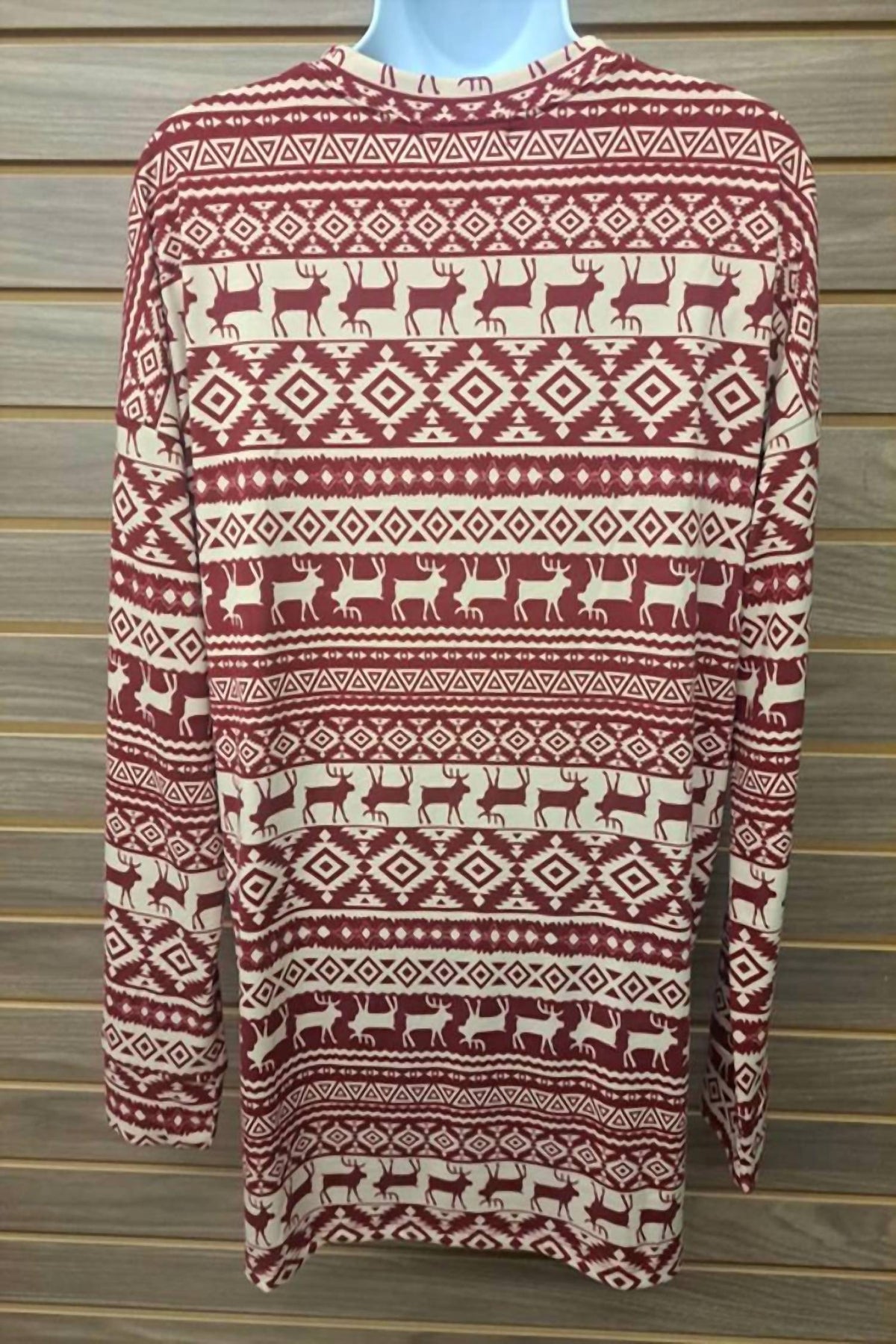 Cherish - Women's Reindeer Long Sleeve Button Top