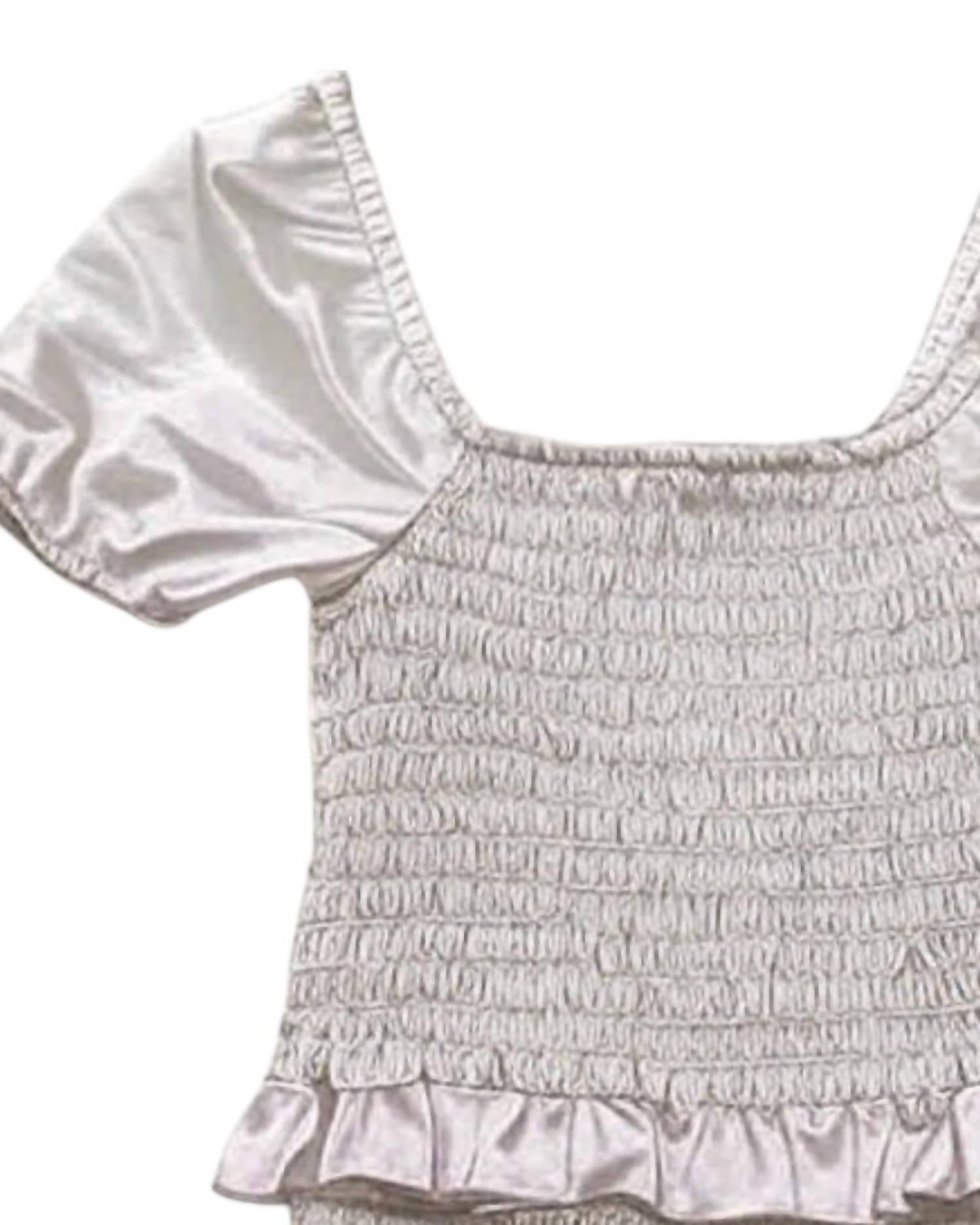Cheryl Creations - Tween Satin Smocked Dress - casual - clothing - dresses