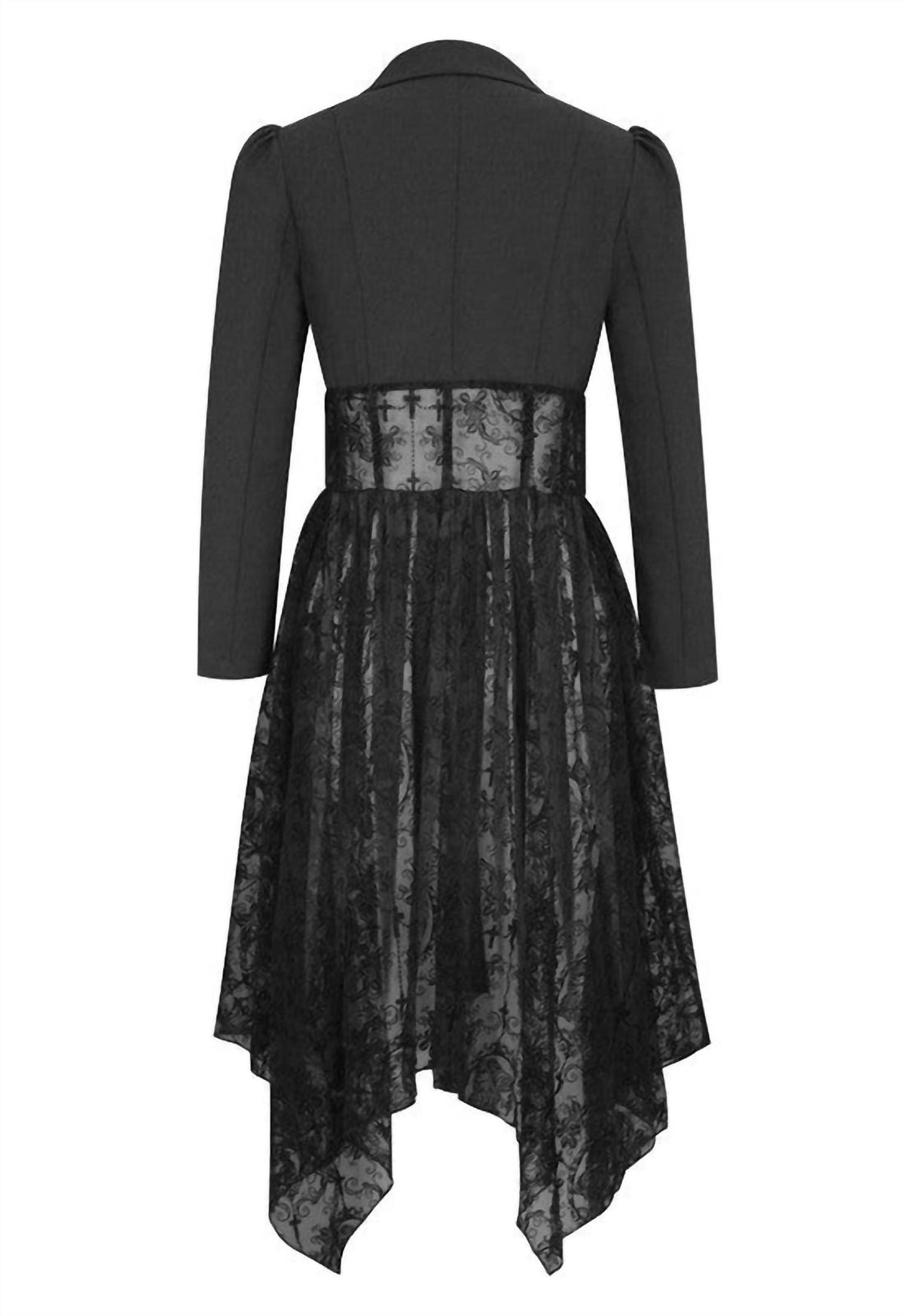 Chic Star - Women's Lace Trench Jacket