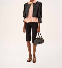 Chloe - Cropped Collarless Jacket