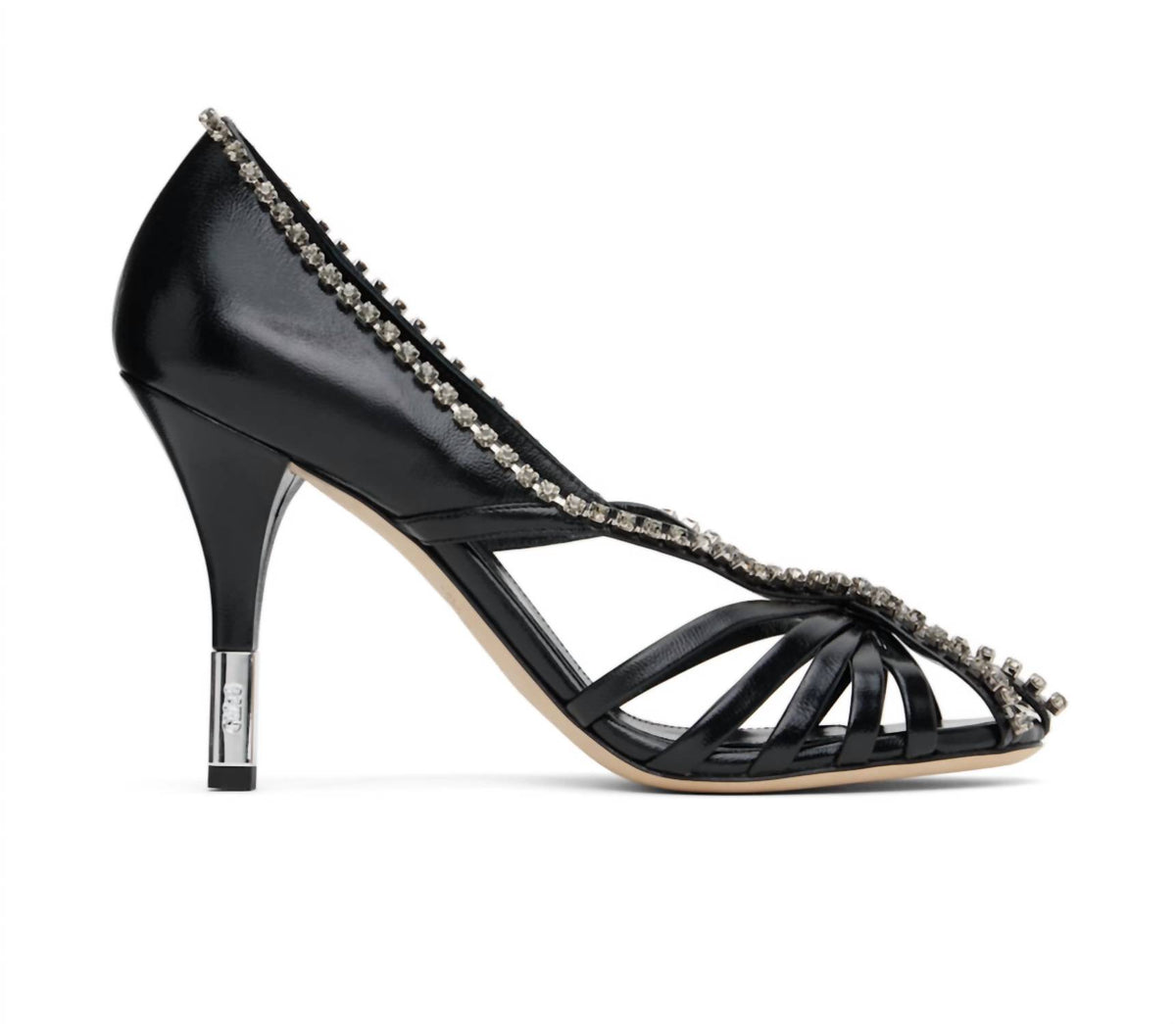 Chloe - Women's Leonie Cutout Embellished Leather Pumps