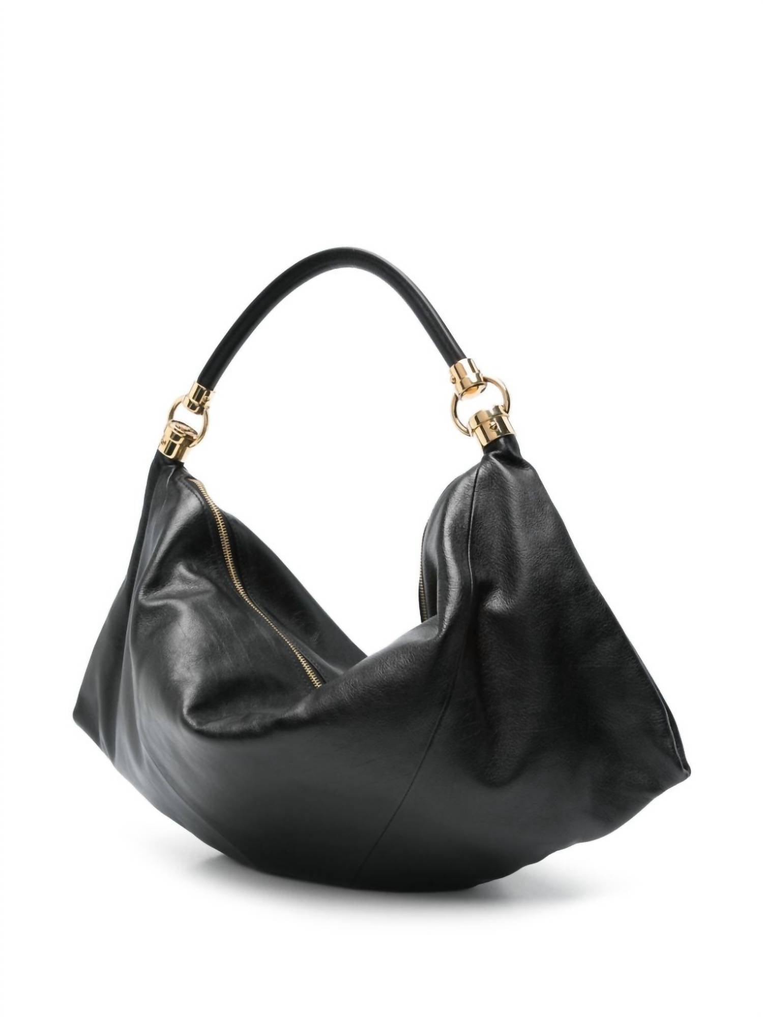 Chloe - Women's Foulard Shoulder Bag - bags - black - handbags