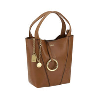Chloe - Women's Spin Shoulder Bag - bags - brown - handbags