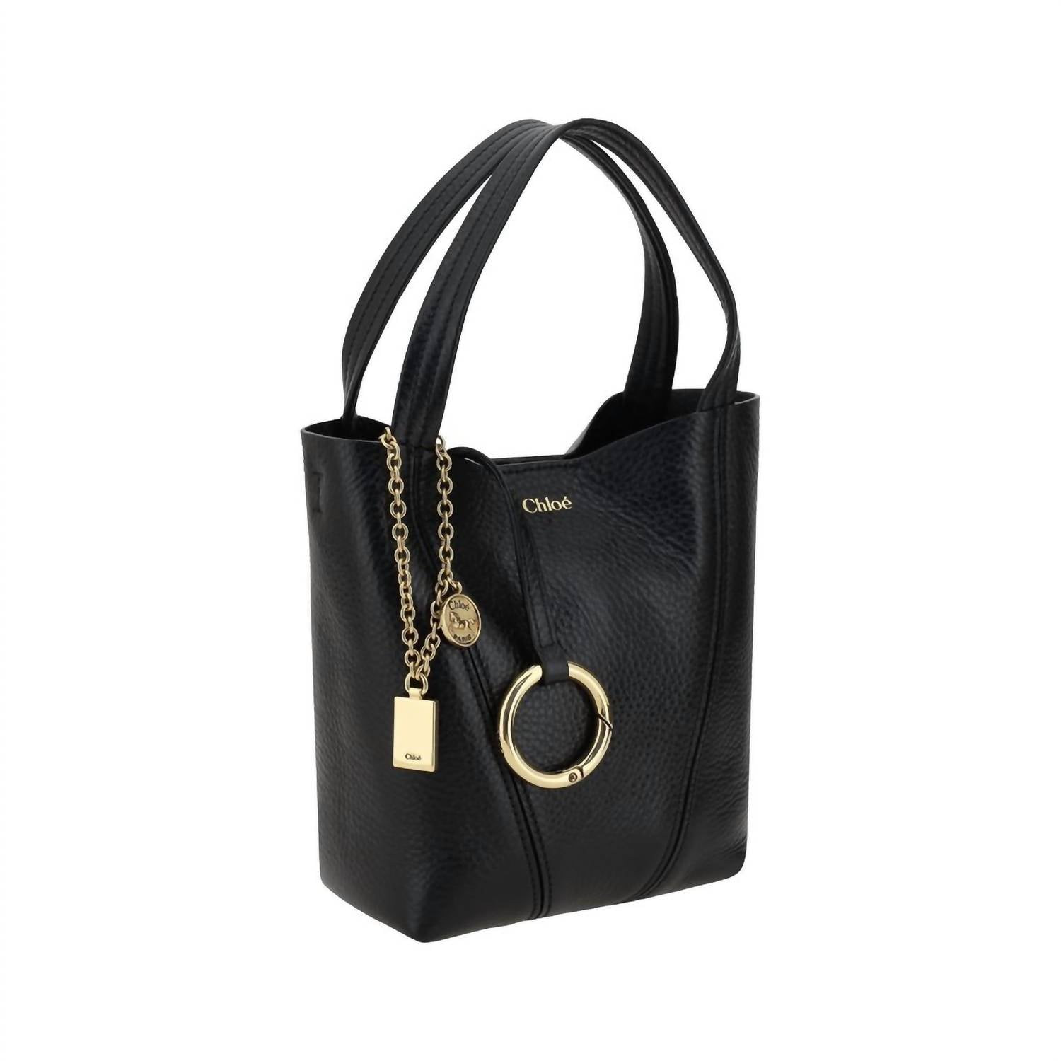 Chloe - Women's Spin Shoulder Bag - bags - black - handbags