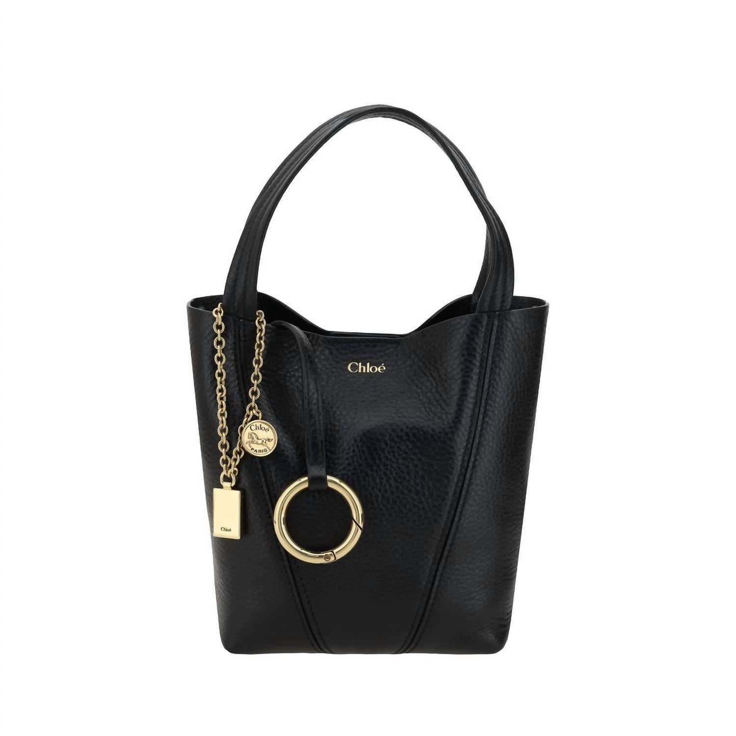 Chloe - Women's Spin Shoulder Bag - bags - black - handbags