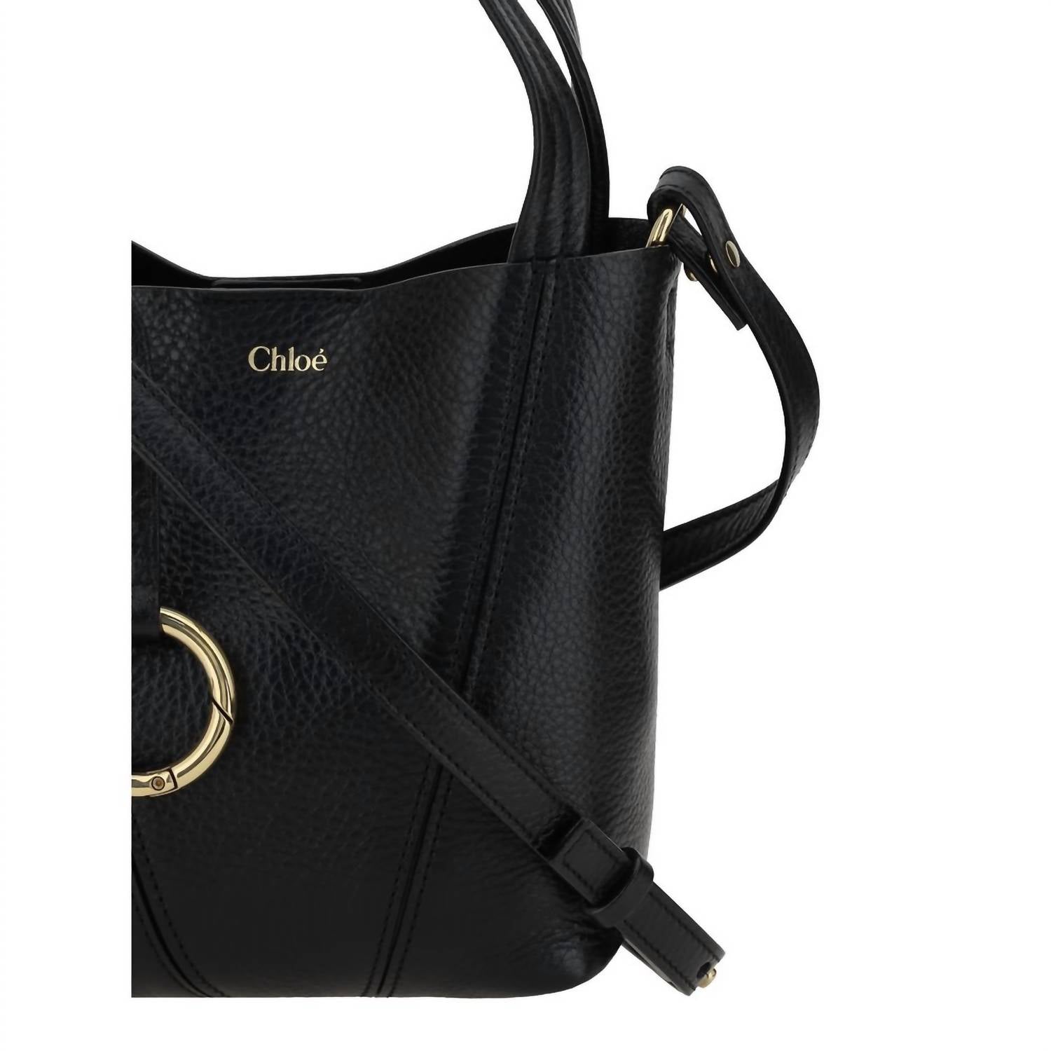 Chloe - Women's Spin Shoulder Bag - bags - black - handbags