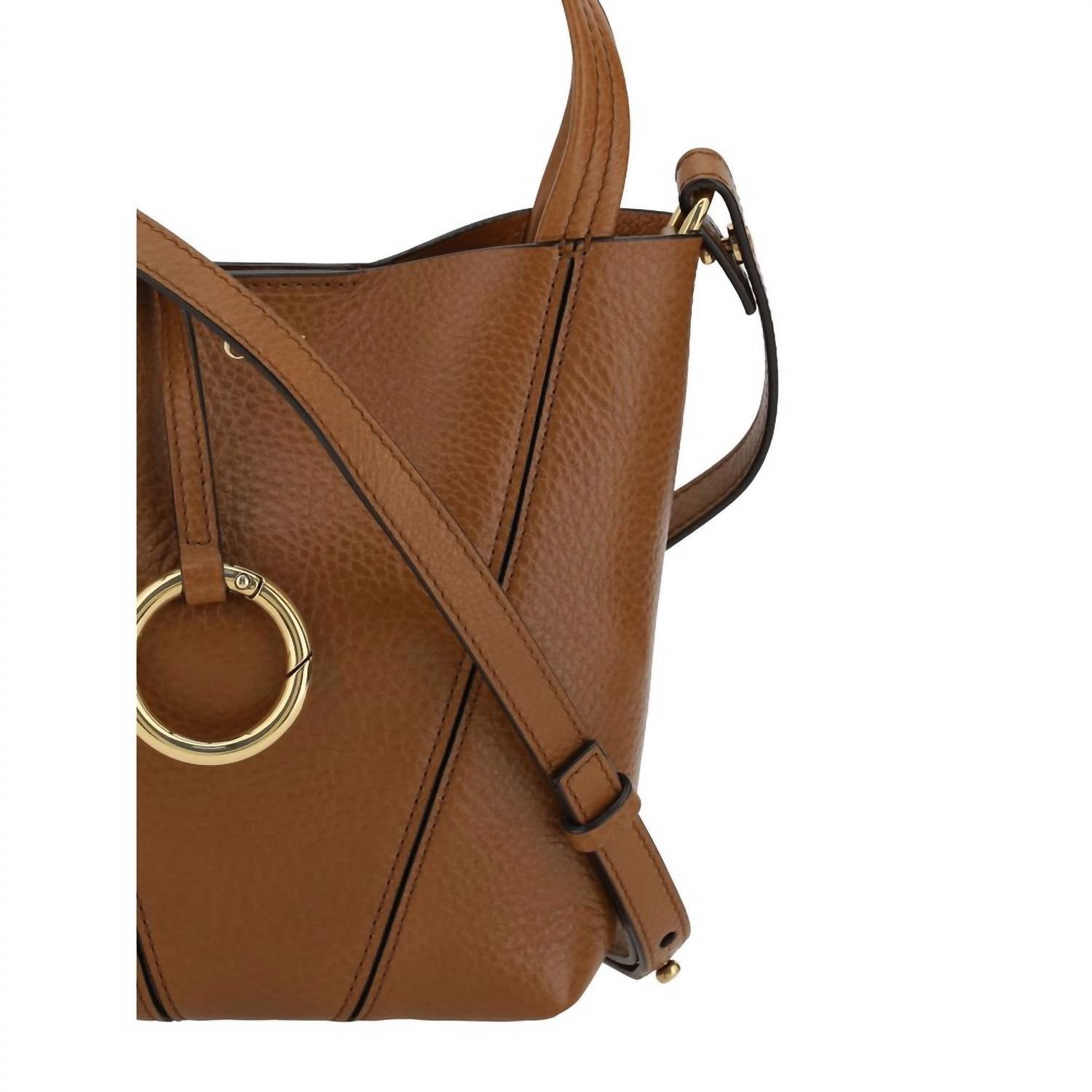 Chloe - Women's Spin Shoulder Bag - bags - brown - handbags