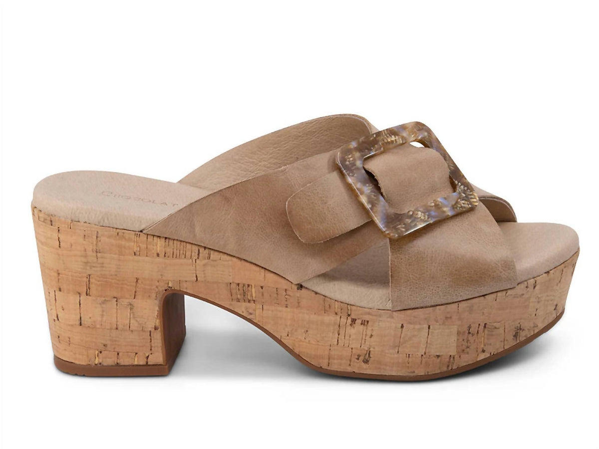 Chocolat Blu - Women's Grita Cross Strap Cork Heel Sandal