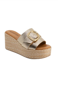 Chocolat Blu - Jana Sandal - gold - leather - sandals