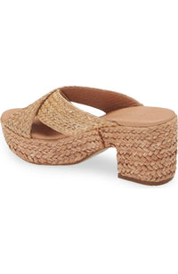 Chocolat Blu - Women's Gio Block Heel - beige - heels - leather