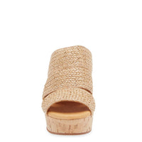 Chocolat Blu - Women's Gusto Platform Slide - beige - heels - shoes