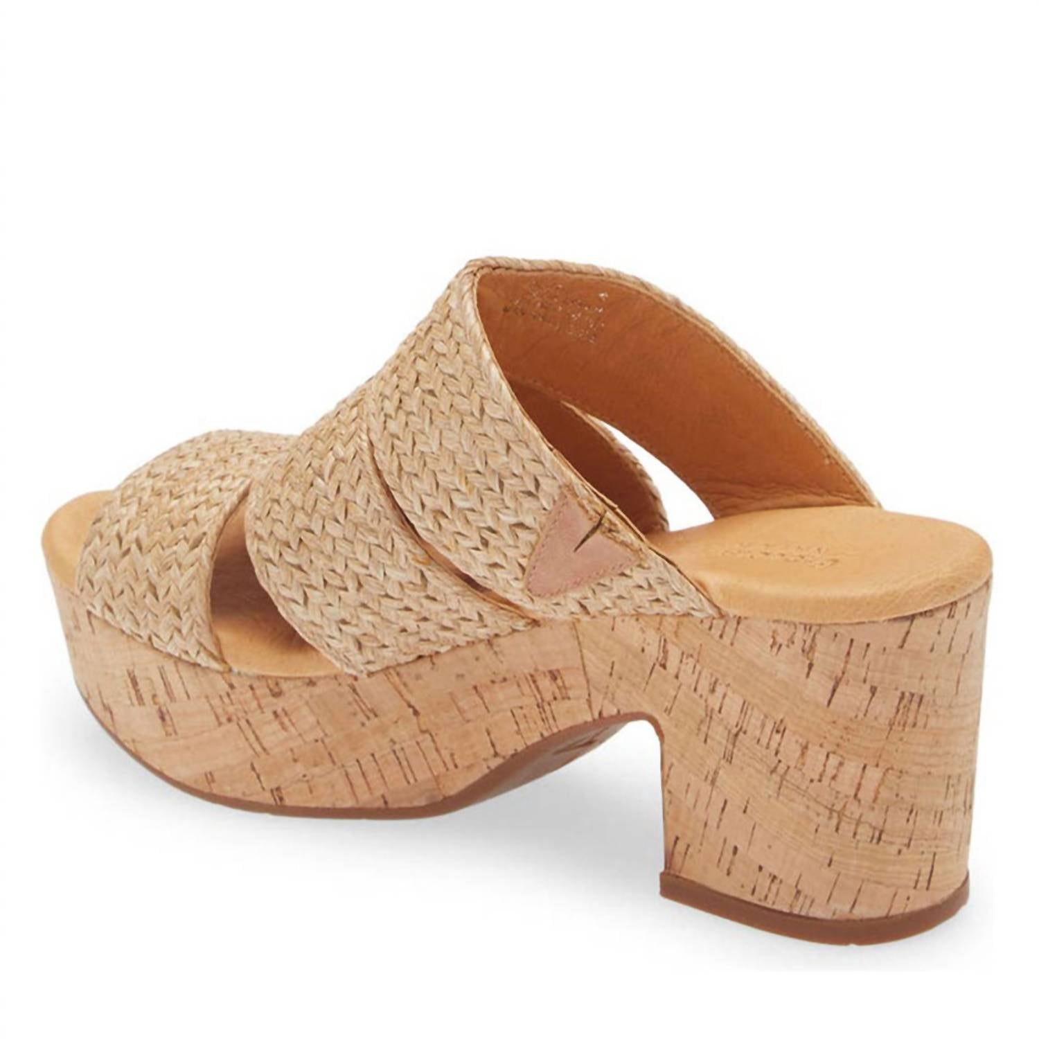 Chocolat Blu - Women's Gusto Platform Slide - beige - heels - shoes