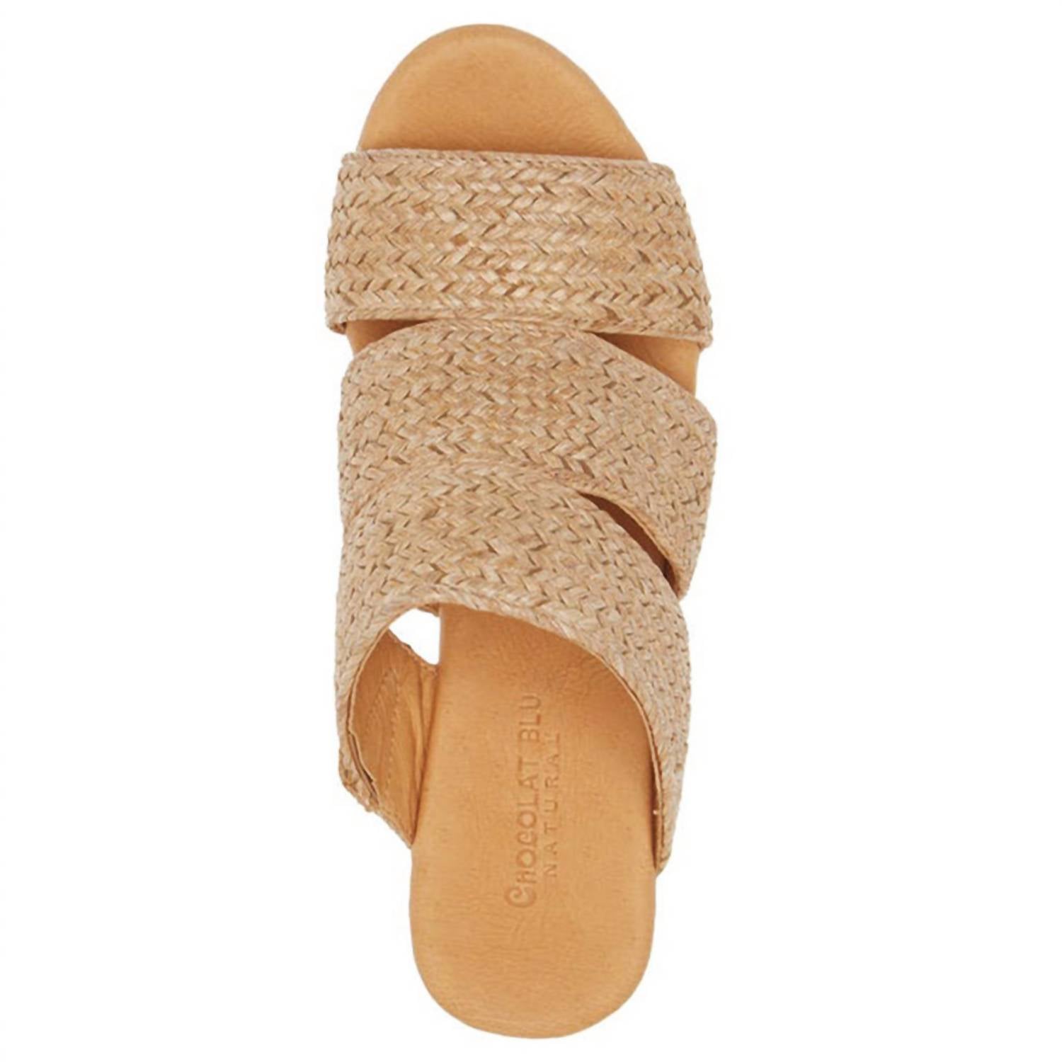 Chocolat Blu - Women's Gusto Platform Slide - beige - heels - shoes