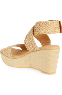 Chocolat Blu - Women's Isabel Ankle Strap Sandal - beige - leather - shoes