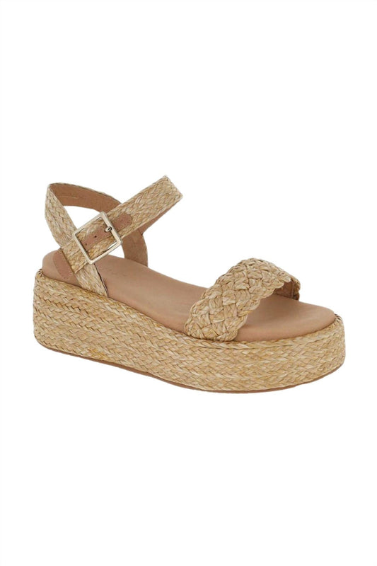 Chocolat Blu - Women's Lacy Platform - beige - platforms - shoes