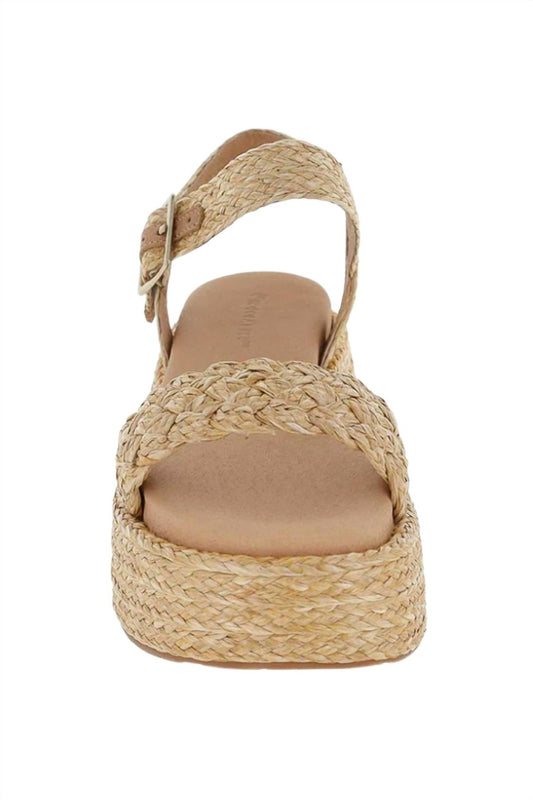 Chocolat Blu - Women's Lacy Platform - beige - platforms - shoes