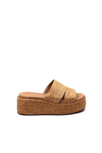 Chocolat Blu - Women's Larra Platform Slide - beige - platforms - shoes