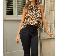 Choklate Paris - Leopard Print Satin Top
