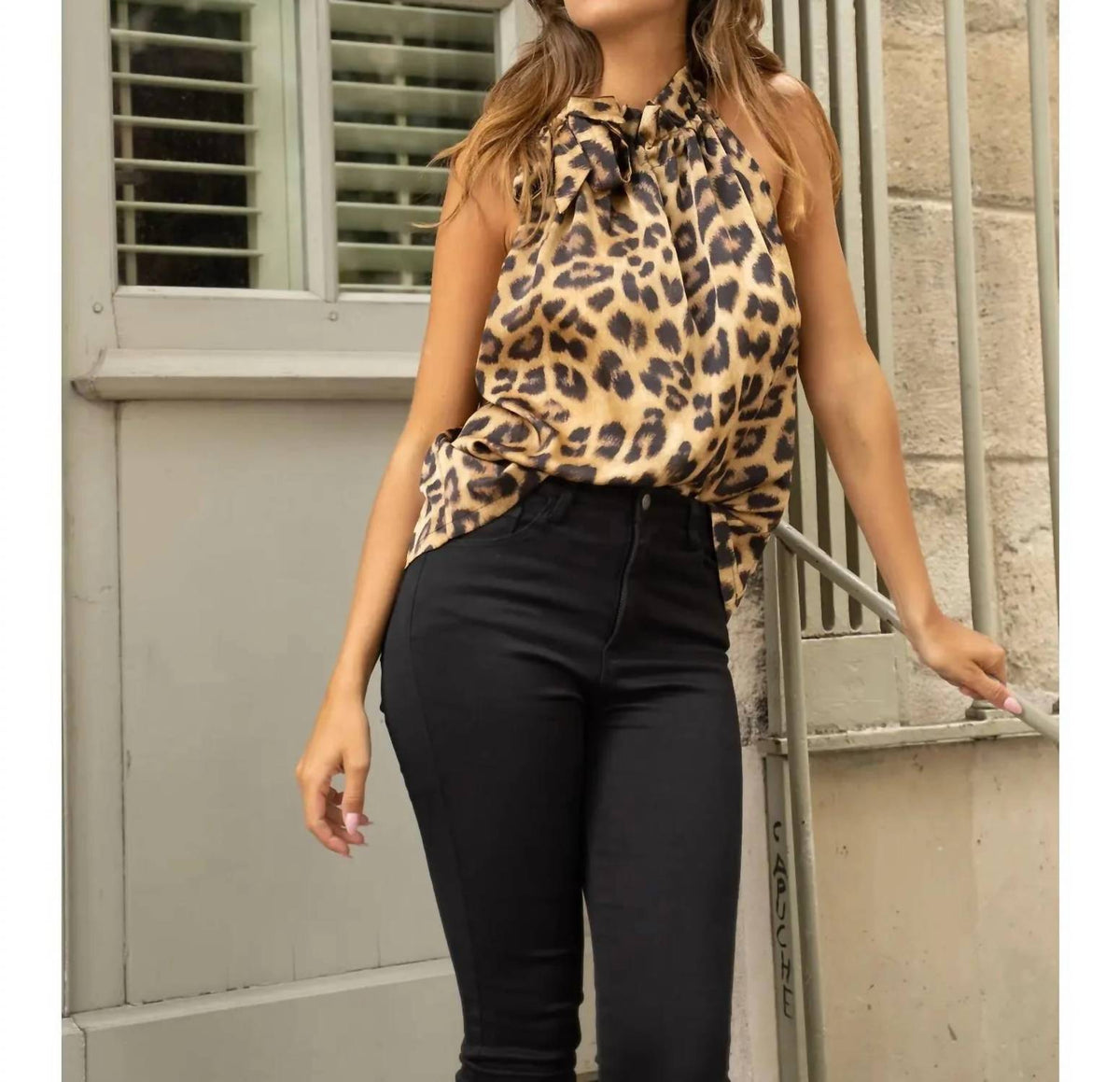 Choklate Paris - Leopard Print Satin Top