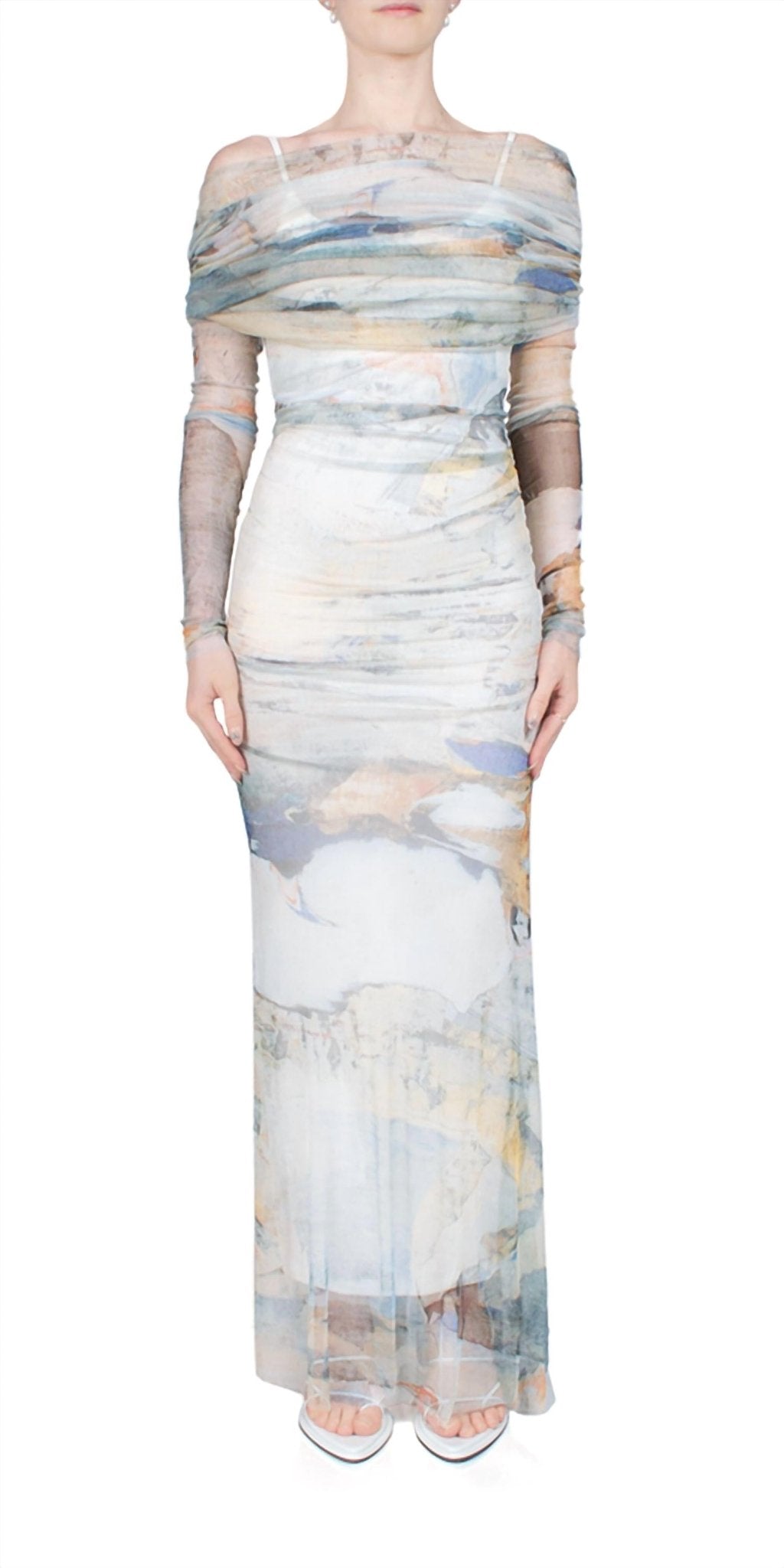 Christopher Esber - Veiled Dress - clothing - dresses - grey