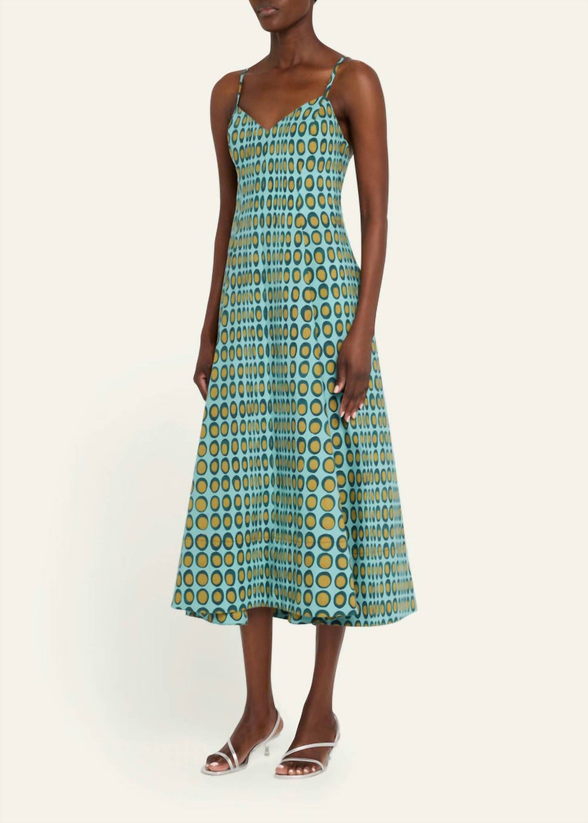 Christopher John Rogers - Wiggle Dot V-neck Midi Dress