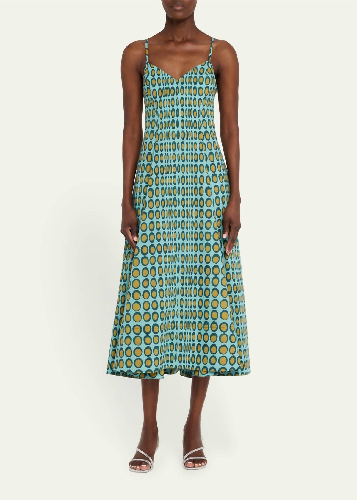 Christopher John Rogers - Wiggle Dot V-neck Midi Dress